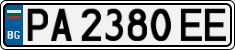 License plate of Bulgaria, Cars