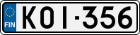 License plate of Finland, Cars