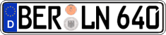 German license plate, Regular plates