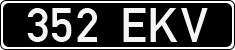 License plate of Estonia, Regular car plates