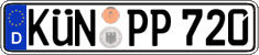 German license plate, Regular plates