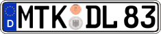 German license plate, Regular plates