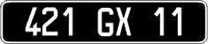 French license plate, FNI