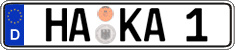 German license plate, Regular plates