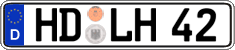 German license plate, Regular plates