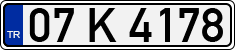 License plate of Turkey, Regular plates