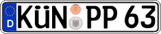 German license plate, Regular plates