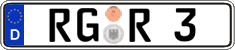 German license plate, Regular plates