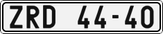 License plate of the Czech Republic, Cars (1960)