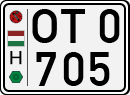 license plates of Hungary, Oldtimers (1990)