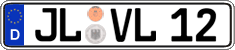 German license plate, Regular plates