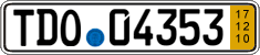 German license plate, Short-term transit plates