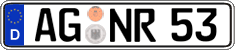German license plate, Regular plates