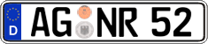 German license plate, Regular plates