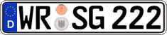 German license plate, Regular plates