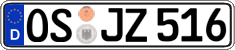 German license plate, Regular plates