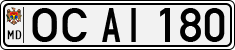 License plate of Moldova, Cars (1992)