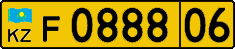 License plate Kazakhstan, Foreigners (2012)