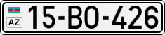 License plate of Azerbaijan, Cars