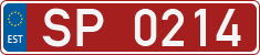 License plate of Estonia, Sportcars