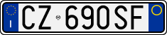License plate of Italy, Cars (1994 year series)