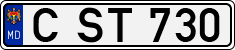 License plate of Moldova, Cars (1992)