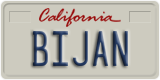 California, Vanity Plates