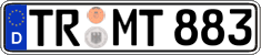 German license plate, Regular plates