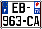 French license plate, SIV (ordinary)