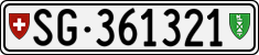 License plate of Switzerland, Cars