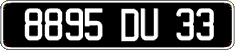 French license plate, FNI