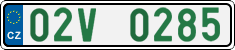 License plate of the Czech Republic, Oldtimers (2001)