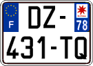 French license plate, SIV (ordinary)