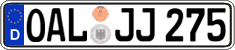 German license plate, Regular plates