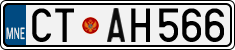 License plate of Montenegro, Cars