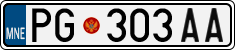License plate of Montenegro, Trailers