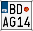 License plate of Montenegro, Motorcycles