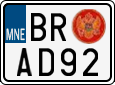 License plate of Montenegro, Mopeds