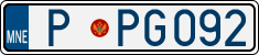 License plate of Montenegro, Police