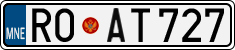 License plate of Montenegro, Cars