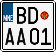 License plate of Montenegro, Motorcycles