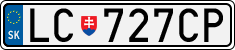License plate of Slovakia, Cars