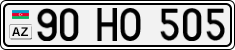 License plate of Azerbaijan, Cars