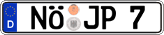 German license plate, Regular plates