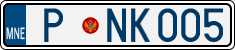 License plate of Montenegro, Police