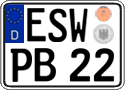 German license plate, Regular plates