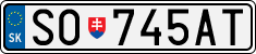 License plate of Slovakia, Cars