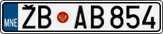 License plate of Montenegro, Cars