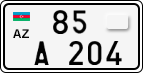 License plate of Azerbaijan, Motorcycles