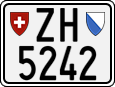 License plate of Switzerland, Motorcycles